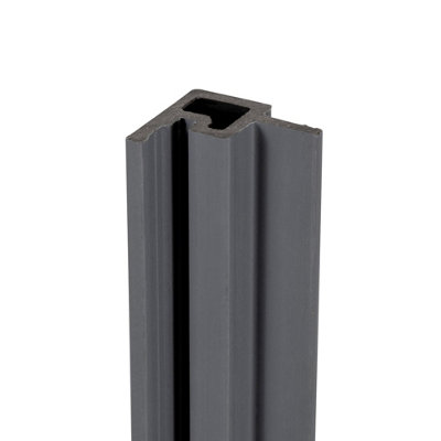 Storm Slatted Cladding Internal Corner Trim (3.6M) Grey from B&Q