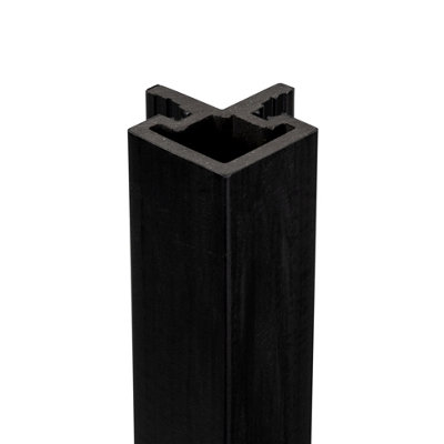 Storm Slatted Cladding External Corner Trim (3.6M) Charcoal from B&Q