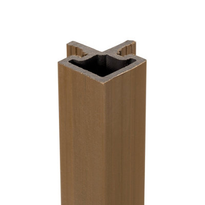 Storm Slatted Cladding External Corner Trim (3.6M) Teak from B&Q