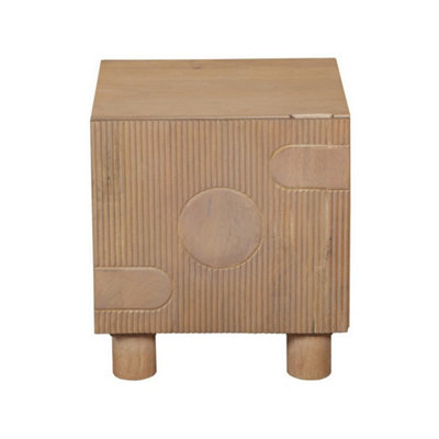 Buttercup Farm Austin Bedside TableSolid WoodL40 X W45 X H50 CmBrown from B&Q