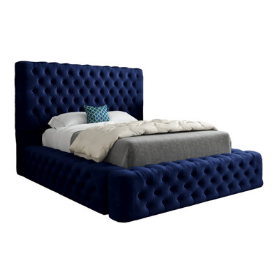  - Dreamscape Pleated Upholstery Designer Bed Frame