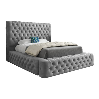  - Dreamscape Pleated Upholstery Designer Bed Frame