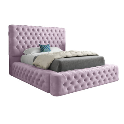  - Dreamscape Pleated Upholstery Designer Bed Frame