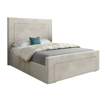  - Elba Upholstered Soft Velvet Designer Bed Frame