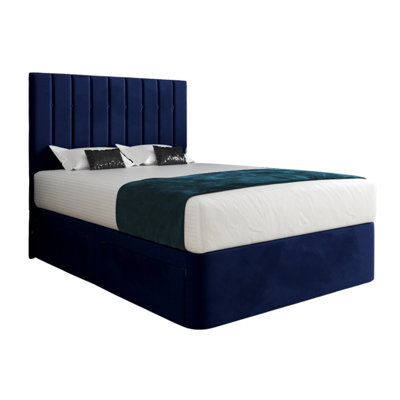  - Enrico Upholstered Soft Velvet Designer Bed Frame