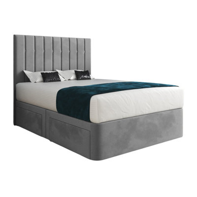  - Enrico Upholstered Soft Velvet Designer Bed Frame