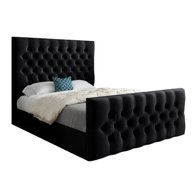  - Highland Upholstered Soft Velvet Designer Bed Frame