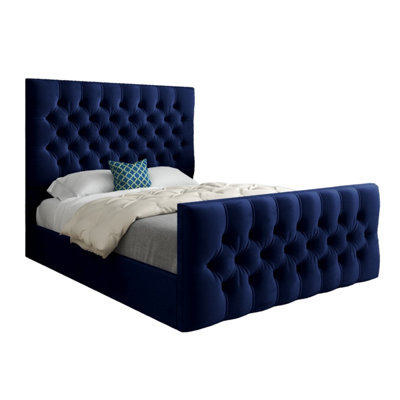  - Highland Upholstered Soft Velvet Designer Bed Frame
