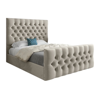  - Highland Upholstered Soft Velvet Designer Bed Frame