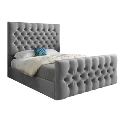  - Highland Upholstered Soft Velvet Designer Bed Frame