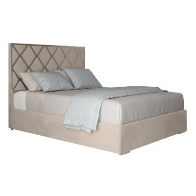  - Repose Upholstered Soft Velvet Metal Designer Bed Frame