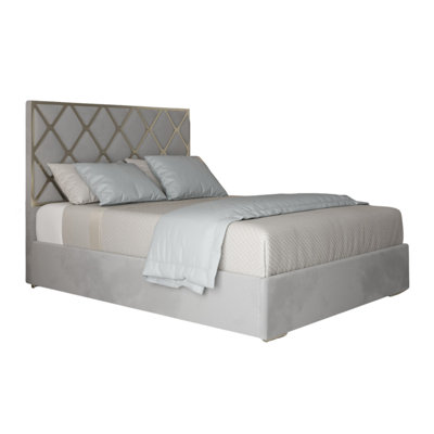 - Repose Upholstered Soft Velvet Metal Designer Bed Frame