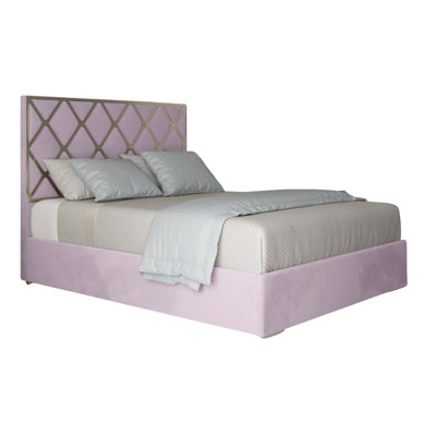  - Repose Upholstered Soft Velvet Metal Designer Bed Frame