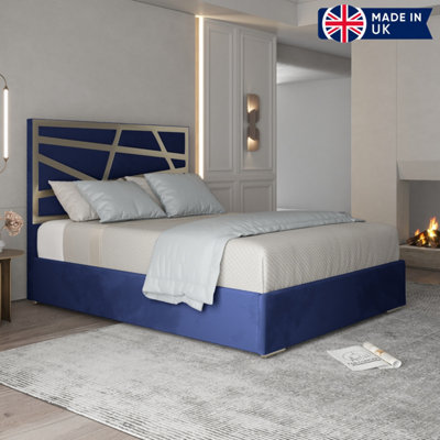  - Cloudrest Upholstered Soft Velvet Metal Designer Bed Frame
