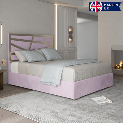  - Cloudrest Upholstered Soft Velvet Metal Designer Bed Frame