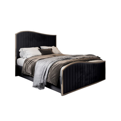  - Darlington Upholstered Soft Velvet Metal Designer Bed Frame