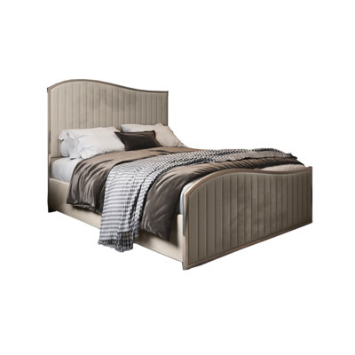  - Darlington Upholstered Soft Velvet Metal Designer Bed Frame