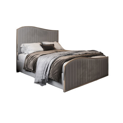  - Darlington Upholstered Soft Velvet Metal Designer Bed Frame