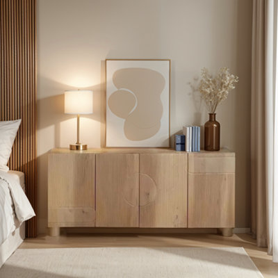 Ajmer Solid Wooden Extra Large Sideboard from B&Q