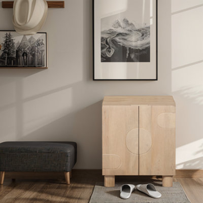 Ajmer Solid Wooden Small Sideboard from B&Q