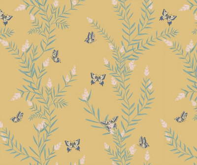 B&Q -  Eco-Friendly Butterfly And Flower Wallpaper