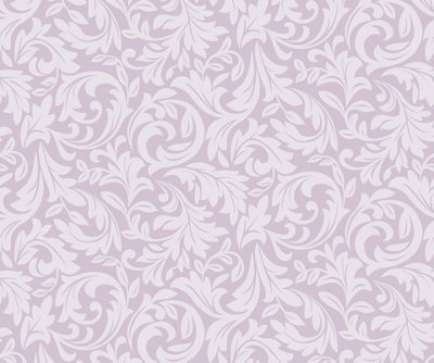 B&Q -  Eco-Friendly Decorative Baroque Leaf Wallpaper