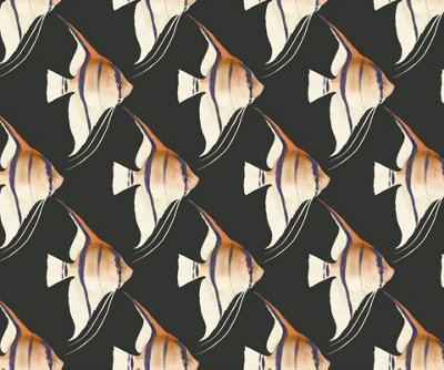 B&Q -  Eco-Friendly Geometric Angelfish Wallpaper