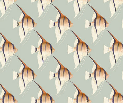 B&Q -  Eco-Friendly Geometric Angelfish Wallpaper