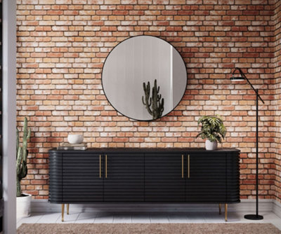 Bobbi Beck Eco-Friendly Red Brick Wallpaper from B&Q