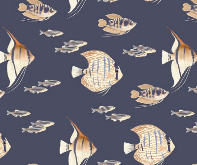 B&Q -  Eco-Friendly Tropical Fish Wallpaper
