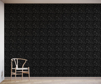 B&Q -  Eco Friendly Black Kintsugi Wallpaper