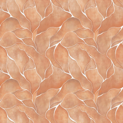 B&Q -  Eco Friendly Orange Kintsugi Wallpaper