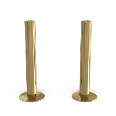 Uk Radiators Polished & Lacquered Radiator Pipe Covers 130mm Polished Brass Talus from B&Q