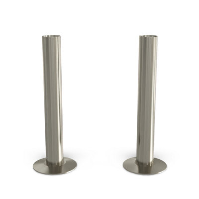 Uk Radiators Brushed & Lacquered Radiator Pipe Covers 130mm Silver Nickel Talus from B&Q