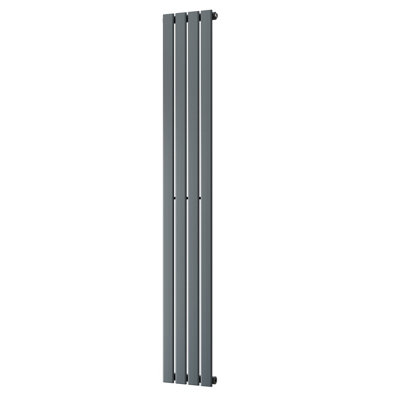Uk Radiators 1802Btu H1800mm X W272mm Flat Tube Vertical Designer Radiator Typhoon Anthracite