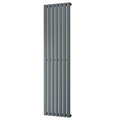 Uk Radiators 3149Btu H1800mm X W476mm Flat Tube Vertical Designer Radiator Typhoon Anthracite