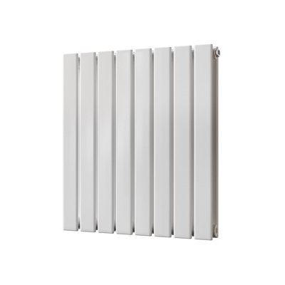 Uk Radiators White 1962Btu H600mm X W544mm Flat Tube Horizontal Designer Radiator Typhoon
