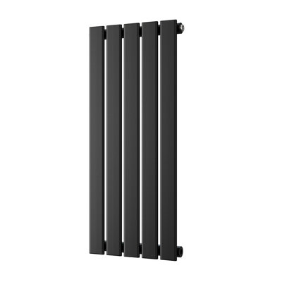 B&Q -  Typhoon Black Flat Tube Horizontal Steel Designer Radiator Btu1082 317W(H) 800 X (W) 340mm