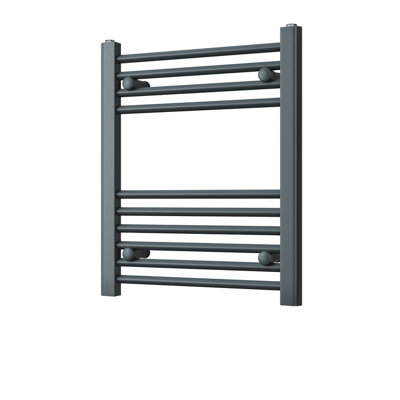 Uk Radiators 761Btu H600mm X W500mm Anthracite Straight Ladder Heated Towel Rail Zennor from B&Q