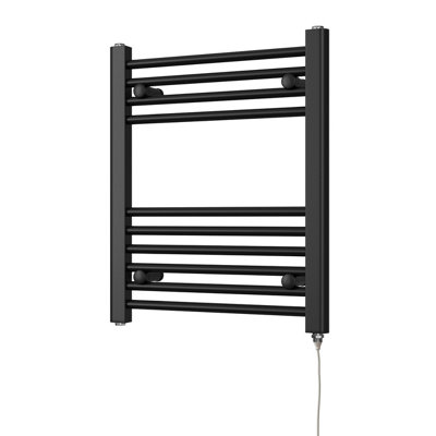 Uk Radiators 200W H600mm X W500mm Black Straight Ladder Standard Electric Heated Towel Rail Zennor from B&Q