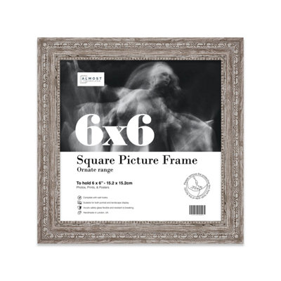 6X6 Walnut Ornate Picture Frame (15.2 X 15.2Cm) PosterPhotoArtworkGallery Wall Or Print from B&Q