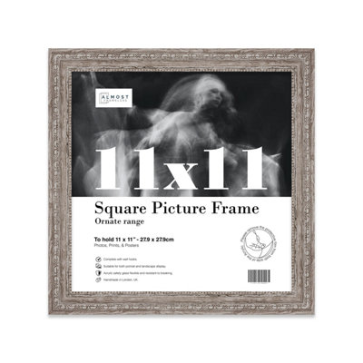 11X11 Walnut Ornate Picture Frame (27.9 X 27.9Cm) PosterPhotoArtworkGallery Wall Or Print from B&Q