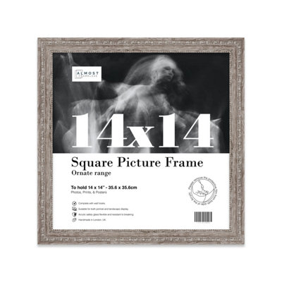 14X14 Walnut Ornate Picture Frame (35.6 X 35.6Cm) PosterPhotoArtworkGallery Wall Or Print from B&Q