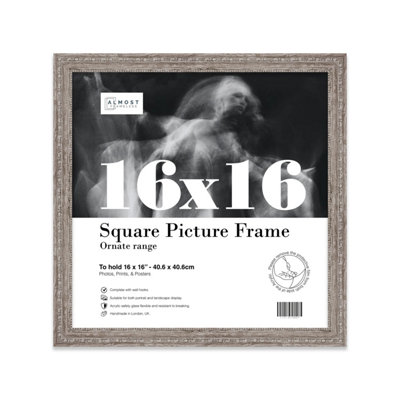 16X16 Walnut Ornate Picture Frame (40.6 X 40.6Cm) PosterPhotoArtworkGallery Wall Or Print from B&Q