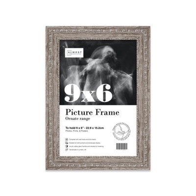 9X6 Walnut Ornate Picture Frame (22.9 X 15.2Cm) PosterPhotoArtworkGallery Wall Or Print from B&Q