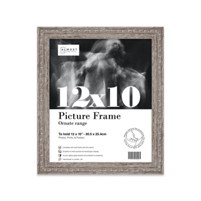 12X10 Walnut Ornate Picture Frame (30.5 X 25.4Cm) PosterPhotoArtworkGallery Wall Or Print from B&Q