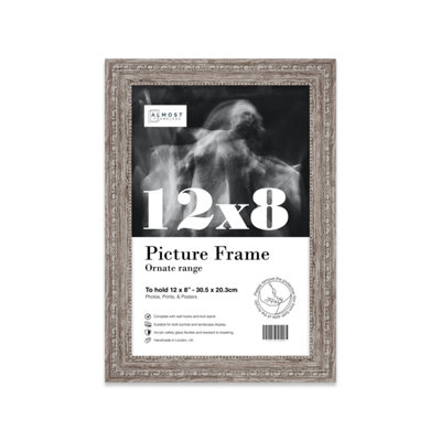 12X8 Walnut Ornate Picture Frame (30.5 X 20.3Cm) PosterPhotoArtworkGallery Wall Or Print from B&Q