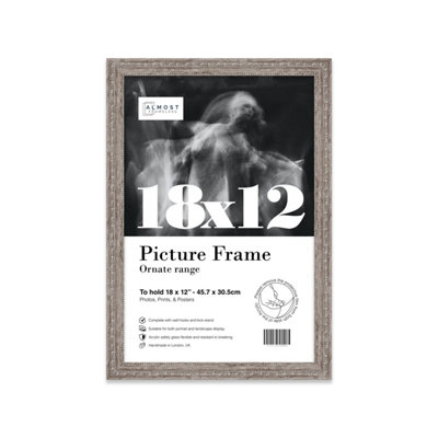 18X12 Walnut Ornate Picture Frame (45.7 X 30.5Cm) PosterPhotoArtworkGallery Wall Or Print from B&Q
