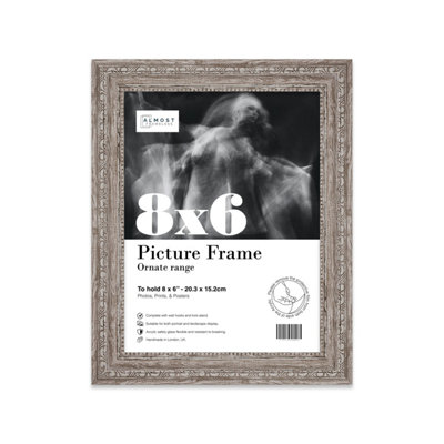 8X6 Walnut Ornate Picture Frame (15.2 X 20.3Cm) PosterPhotoArtworkGallery Wall Or Print from B&Q