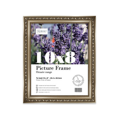 10X8 Gunmetal  Ornate Picture Frame (25.4 X 20.3Cm) PosterPhotoArtworkGallery Wall Or Print from B&Q